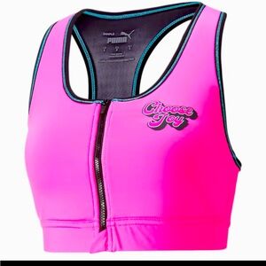 🌸 PUMA x BARBELLS FOR BOOBS
Front-Zip Women's Sports Bra 🌸